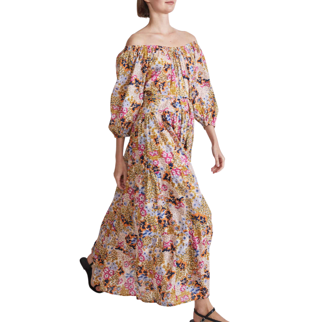 Tilton Tiered Maxi in Wildflowers Cream Multi