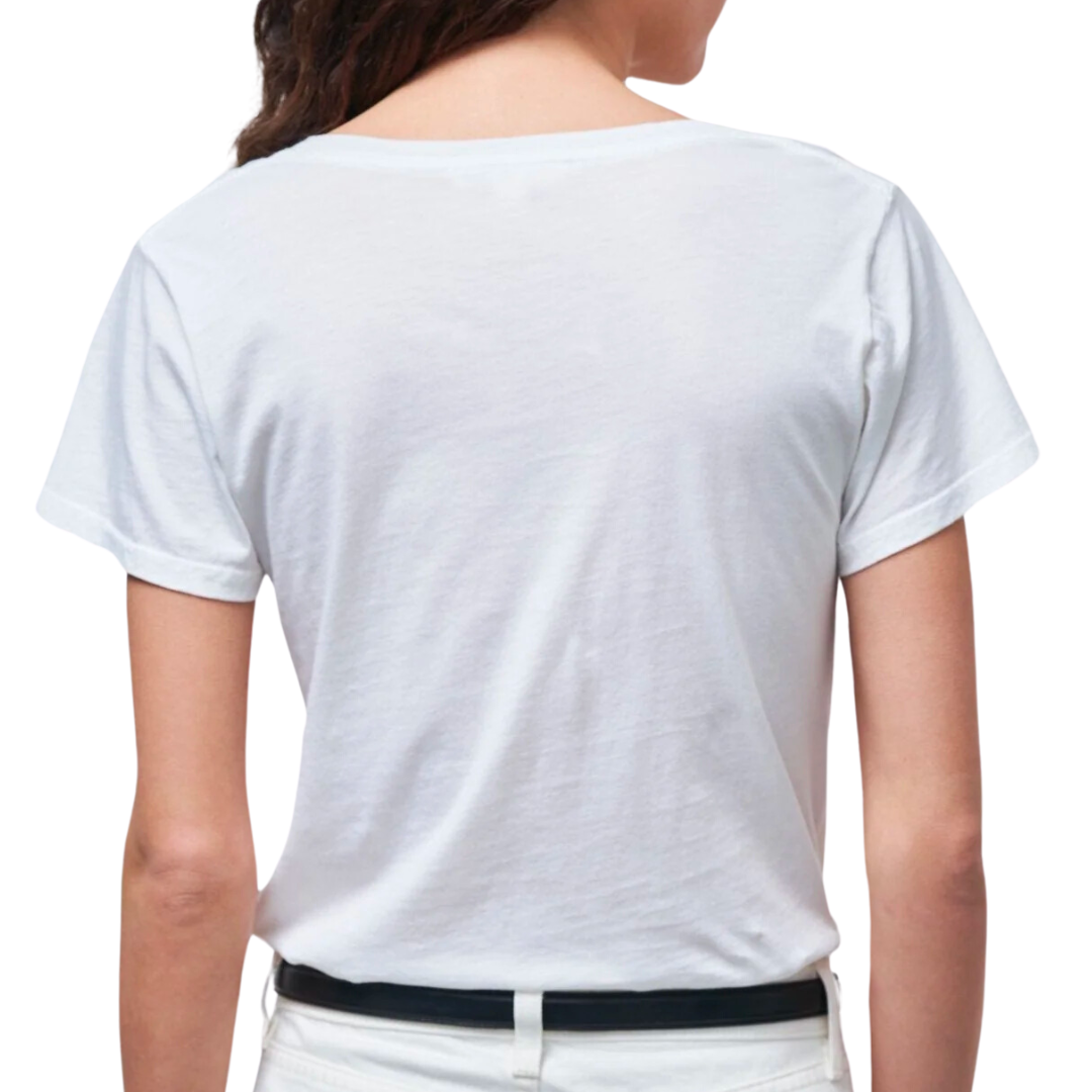 Carol VNeck Tee Shirt in White