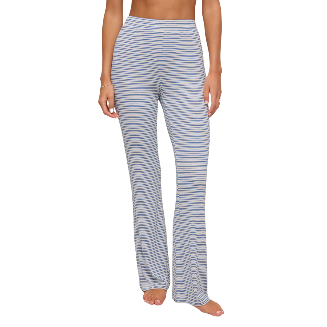 On The Coast Stripe Modal Pant in Vanilla Ice
