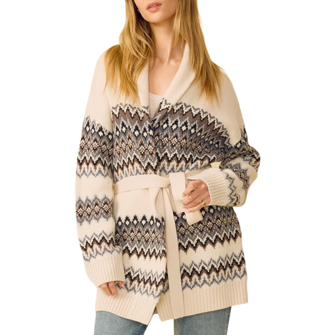 Kaden Cardigan in Cream Combo