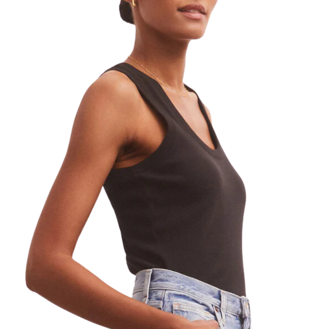 Sirena Rib Tank in Black