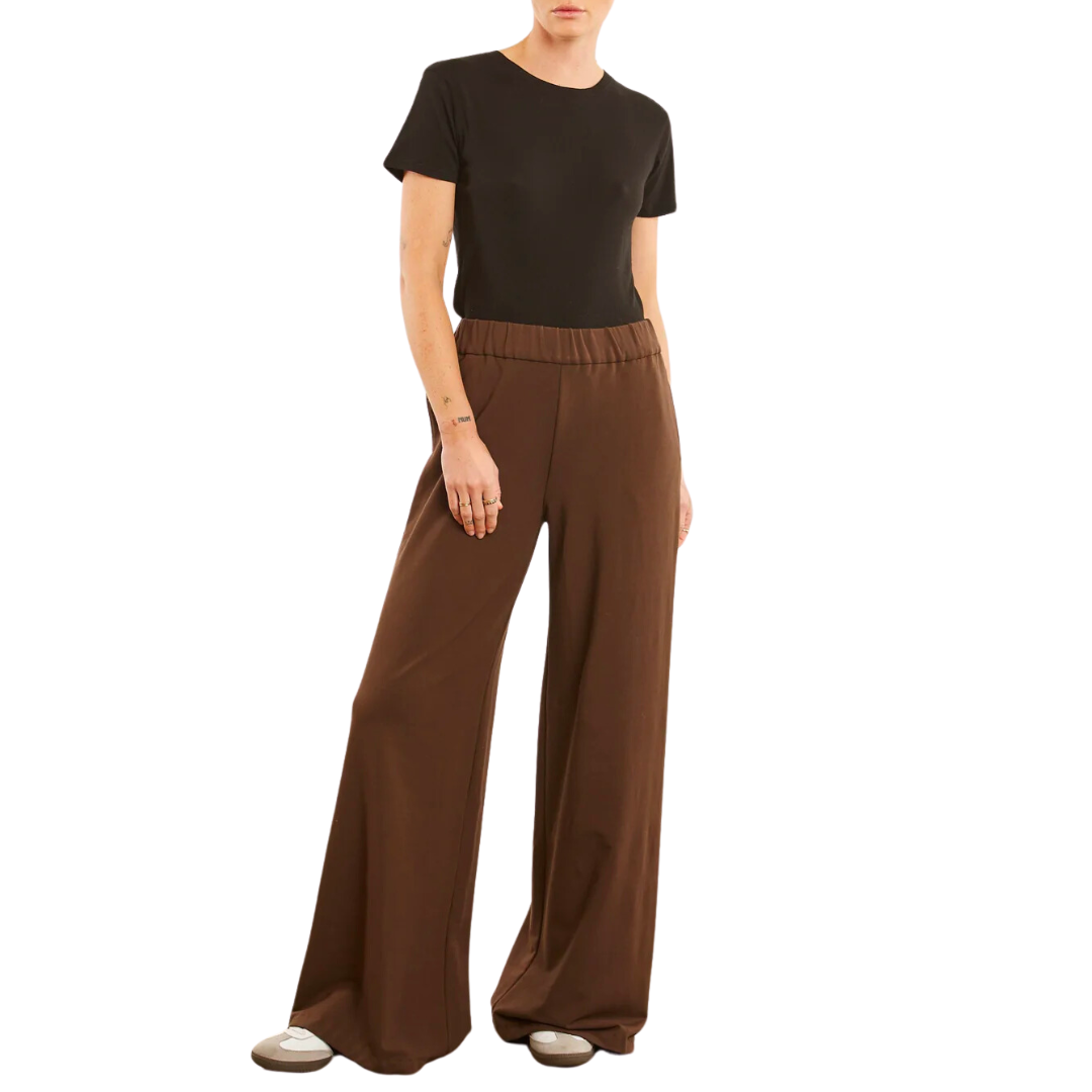 Wide Leg Pant in Dark Chocolate