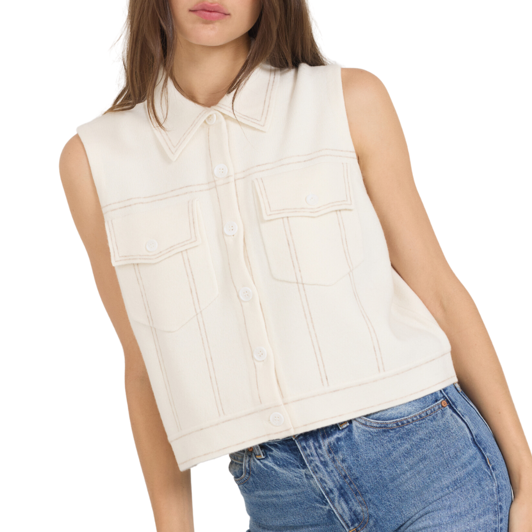 Preston Vest in Ivory