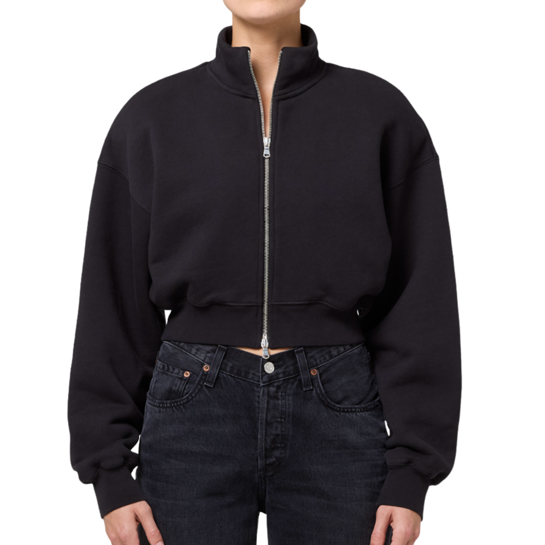 Asta Zip Sweatshirt in Black