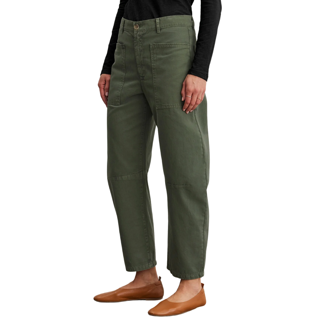 Brylie Sanded Twill Utility Pant in Cypress