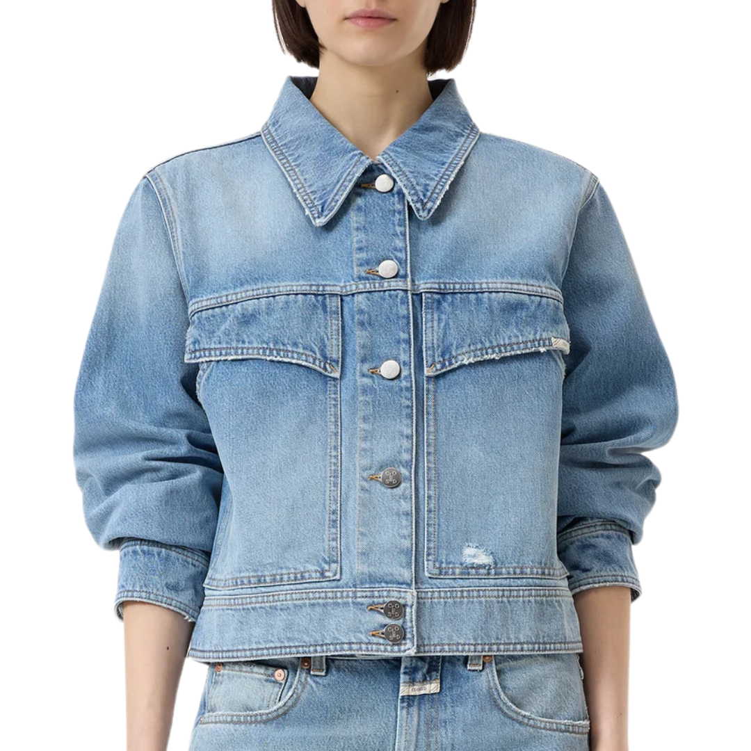 Denim Jacket in Mid Blue