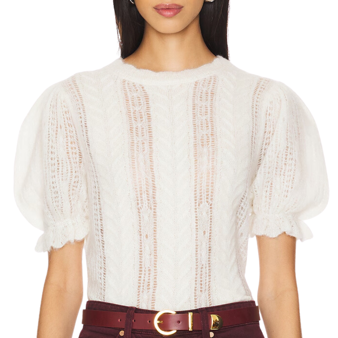 Mavis Top in Ivory