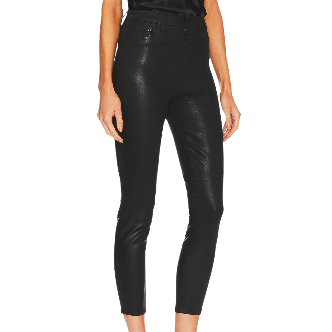 Akira Ultra High Rise Skinny in Noir Coated