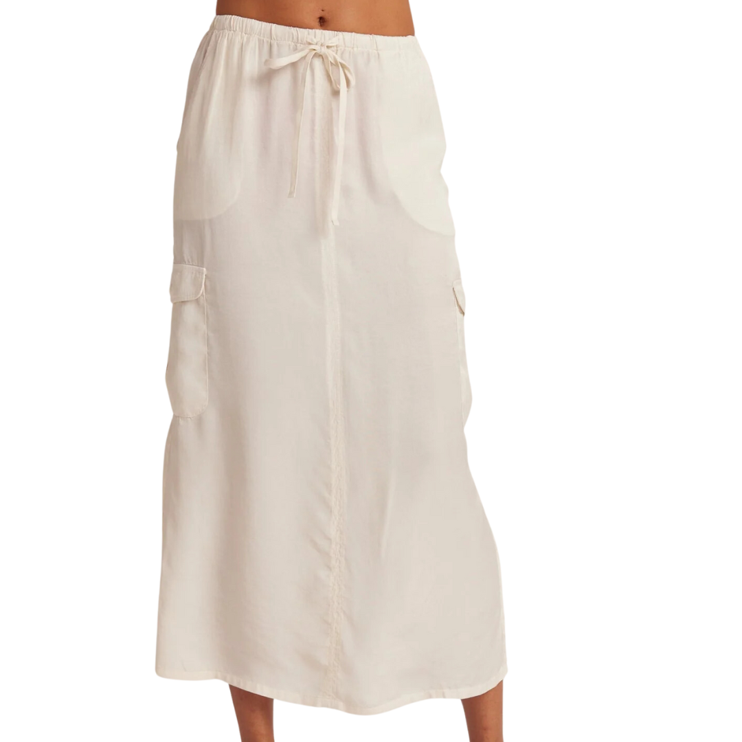Goldie Bellow Pocket Cargo Skirt in Oasis Sand