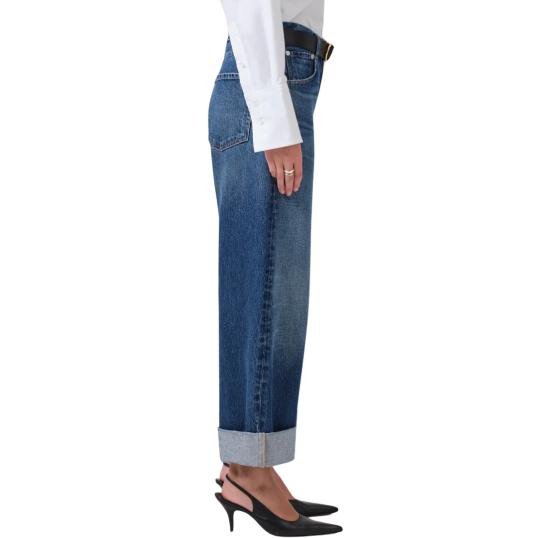 Ayla Baggy Cuffed Crop in Claremont