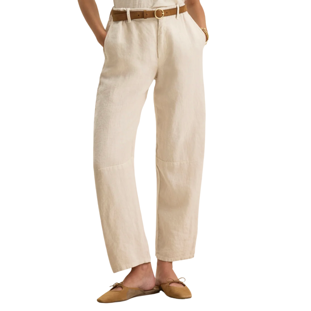 Taylor Heavy Linen Pant in Bisque