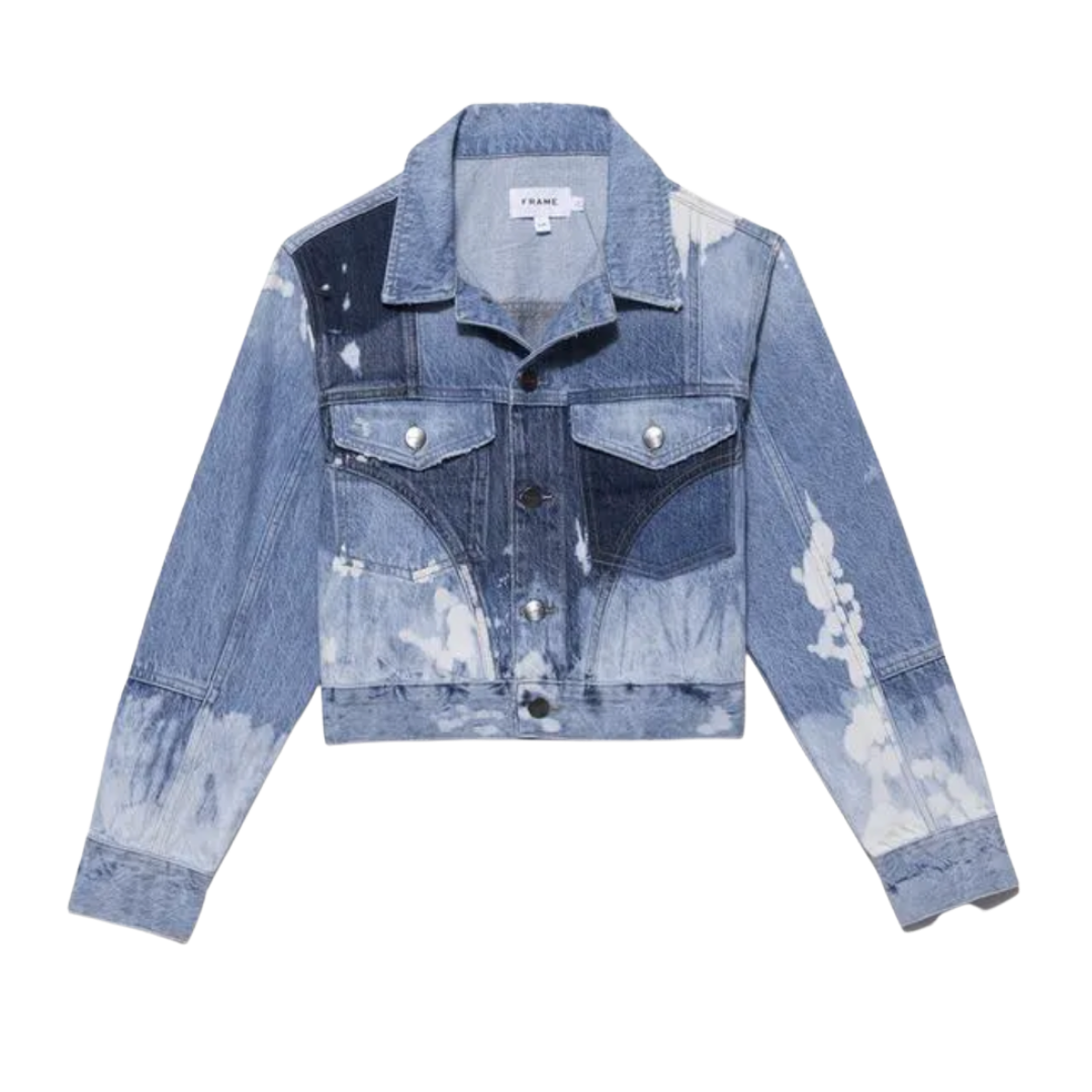 FRAME Cropped Fresco Denim Jacket