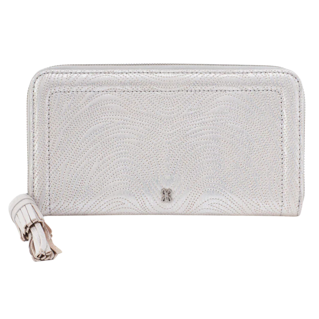 Nila Large Zip Around Continental Wallet in Silver Zebra