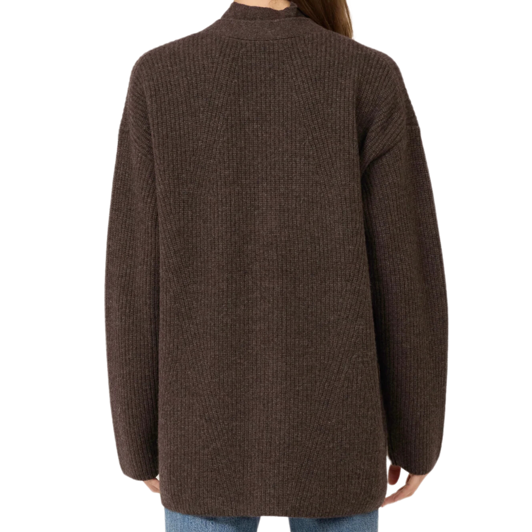 Pacific Cashmere Cardigan in Coffee