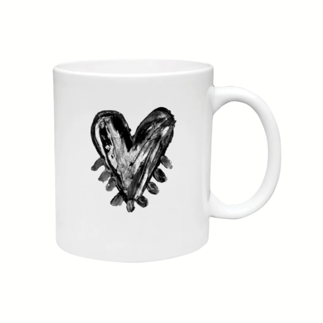 Pop Heart Mug in Black