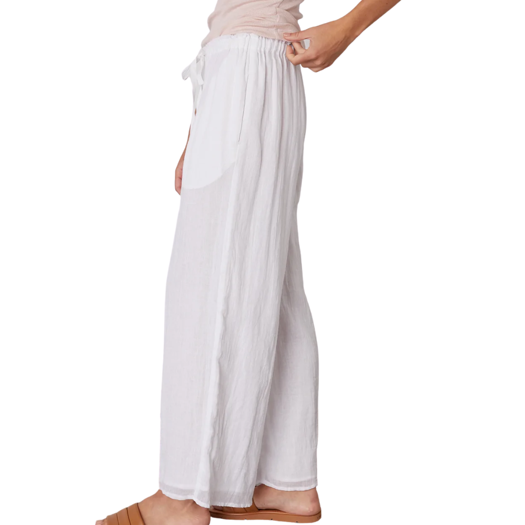 Tweetie Cotton Gauze Pant in White