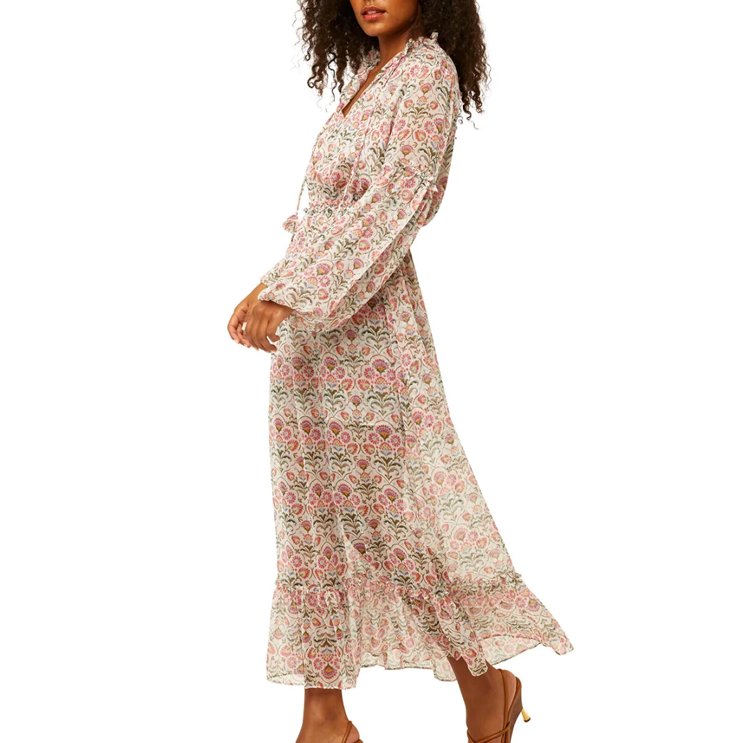 Amata Dress in Somerset Stencil