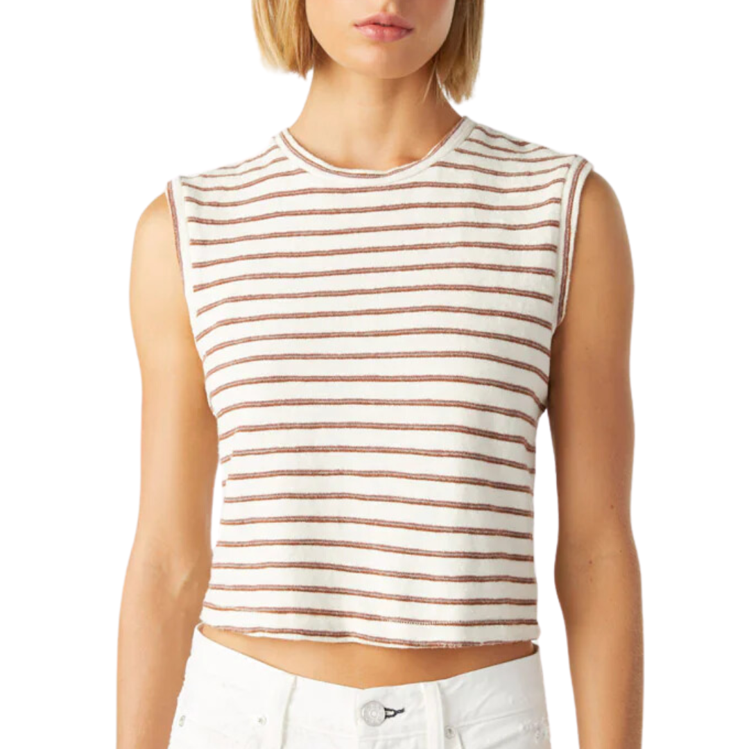 Sleeveless Babe Tee in Bone
