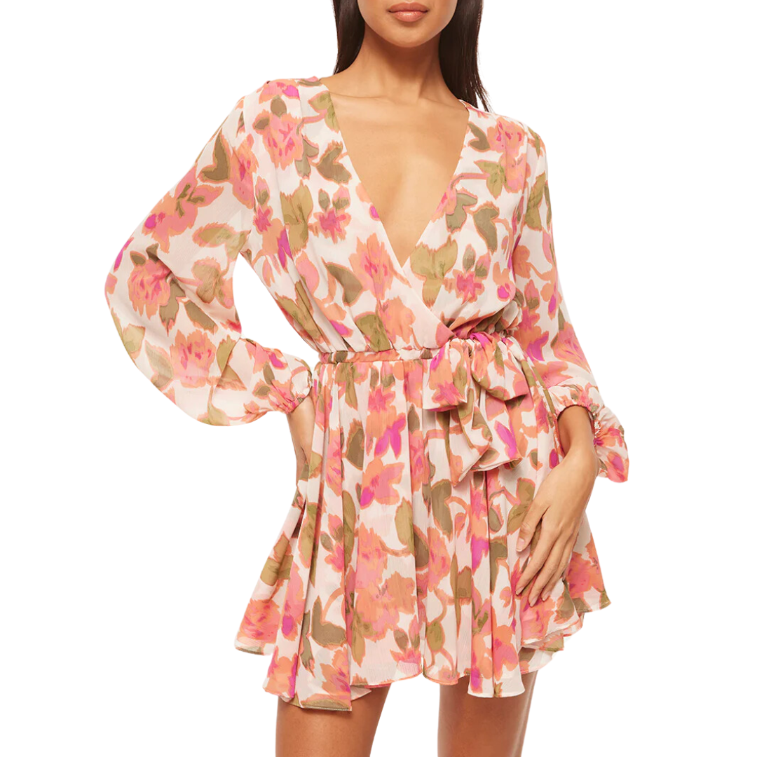 Caria Dress in Sonoran Flora Chiffon