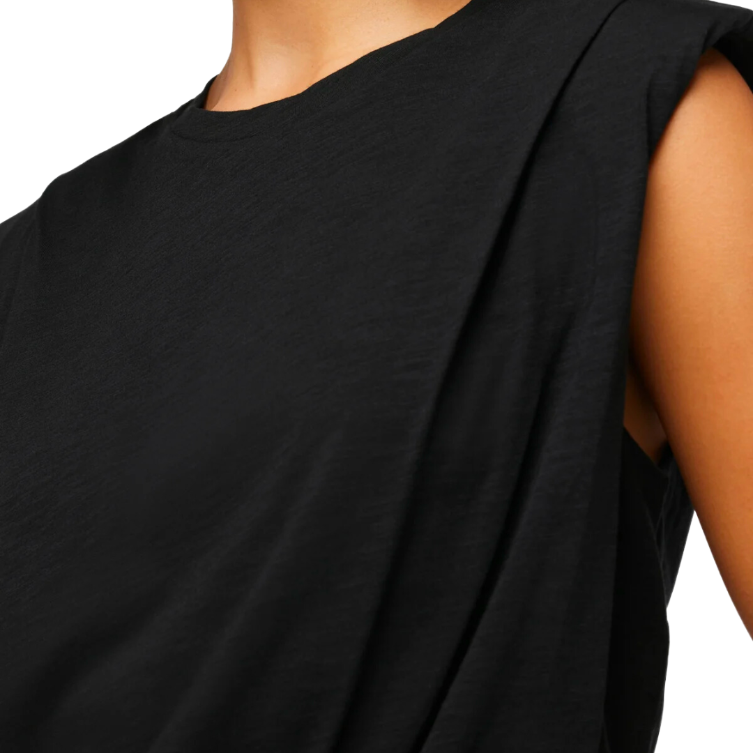 The Arden Sleeveless Tee in Black