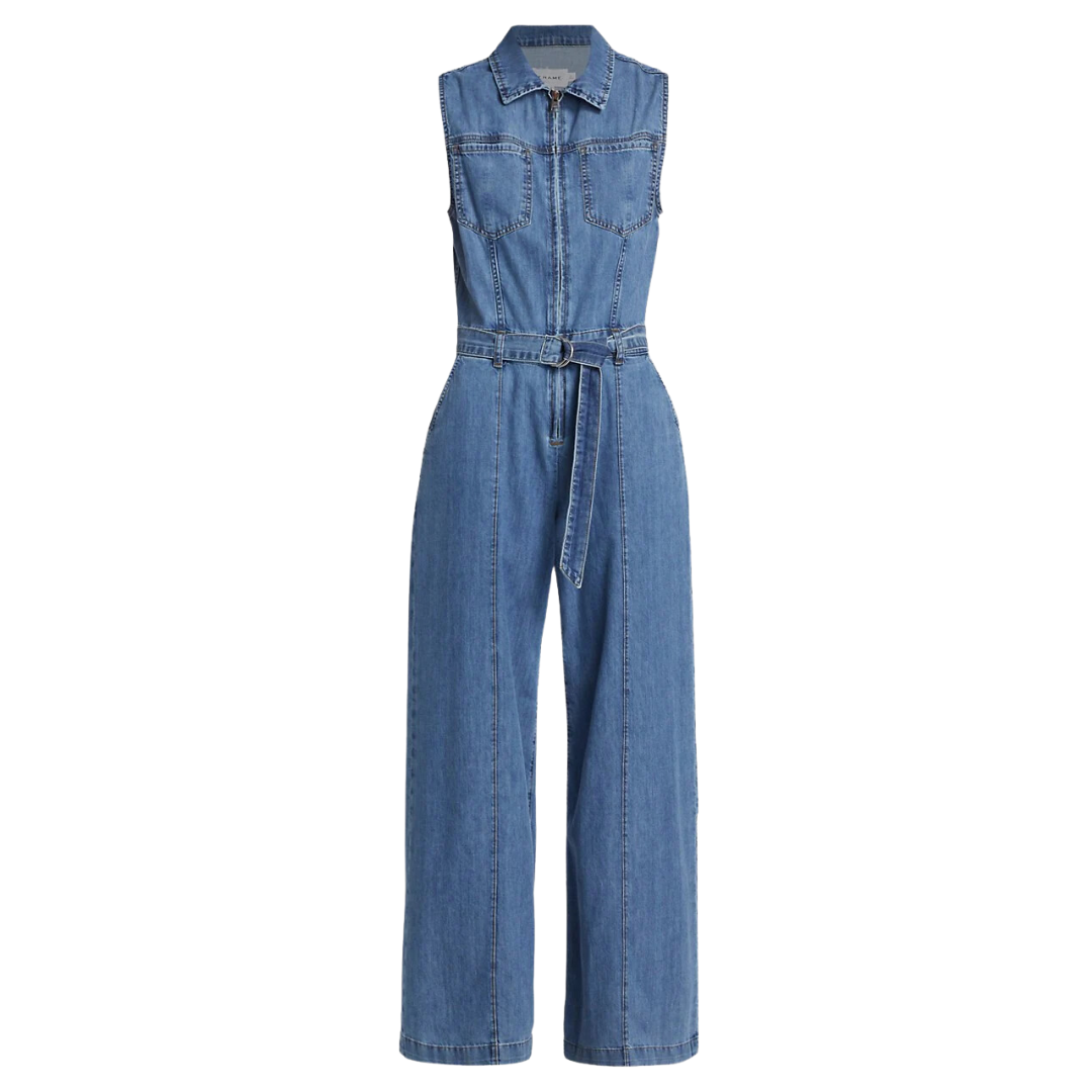 Sleeveless Wide-Leg Jumpsuit in Happy Indigo