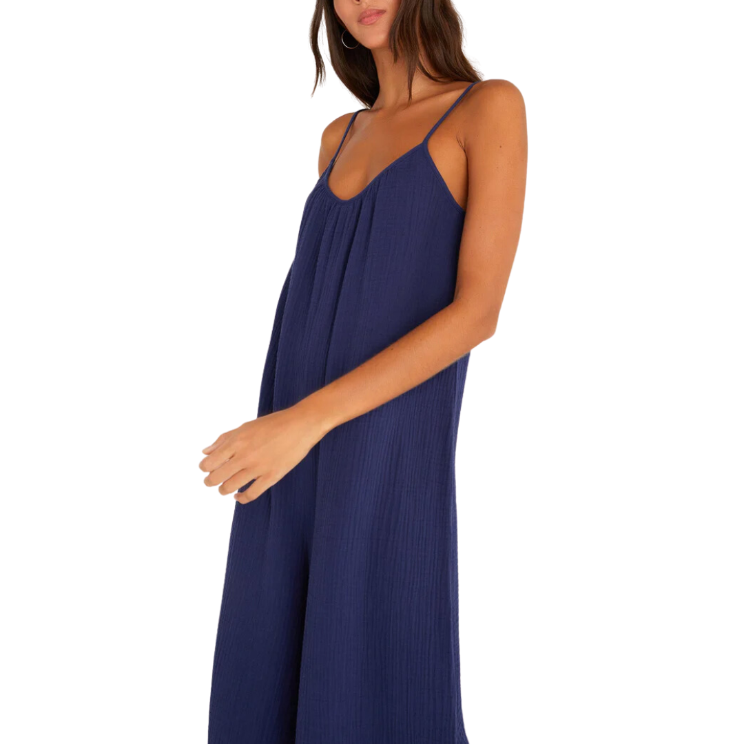 Flared Gauze Jumpsuit in Indigo Dream