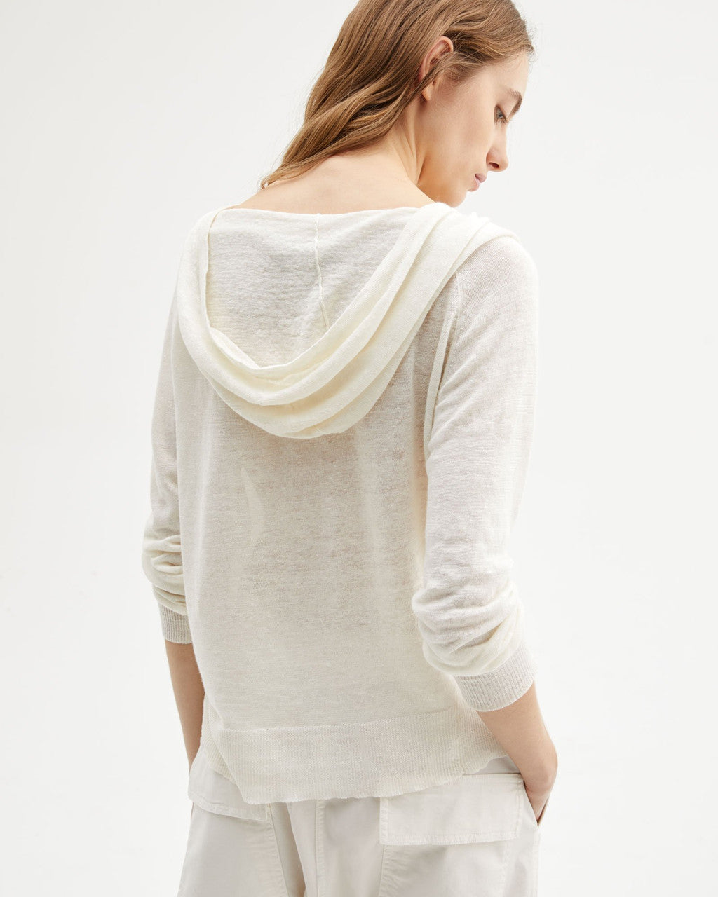 Melissa Lightweight Linen Hooded Sweater