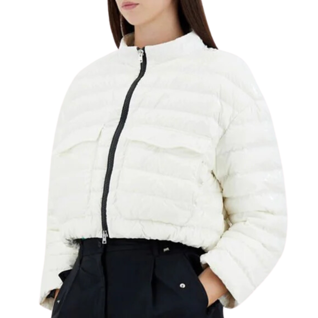 Bomber Jacket in Gloss White