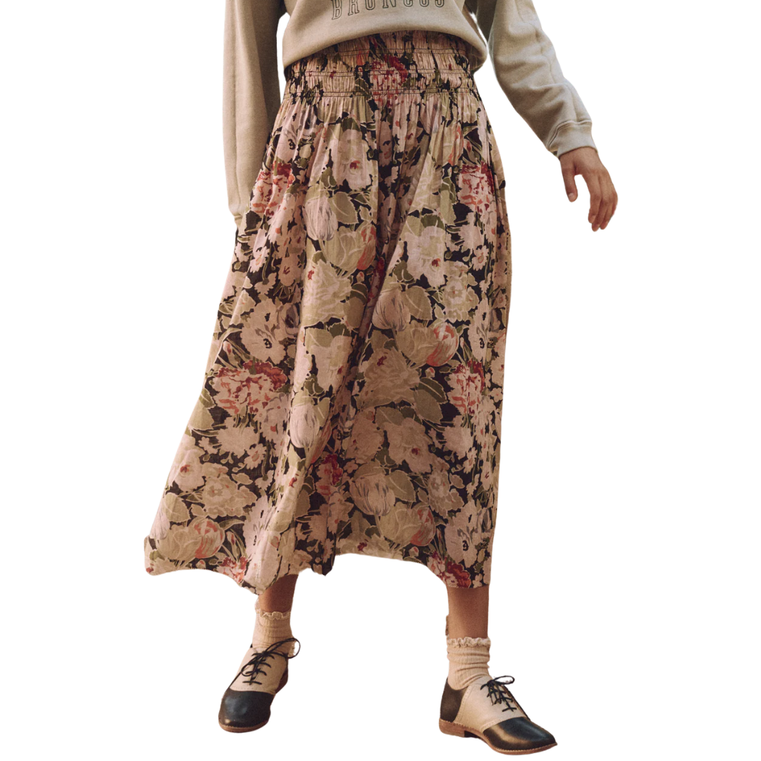 The Canary Skirt in Vintage Rose Print