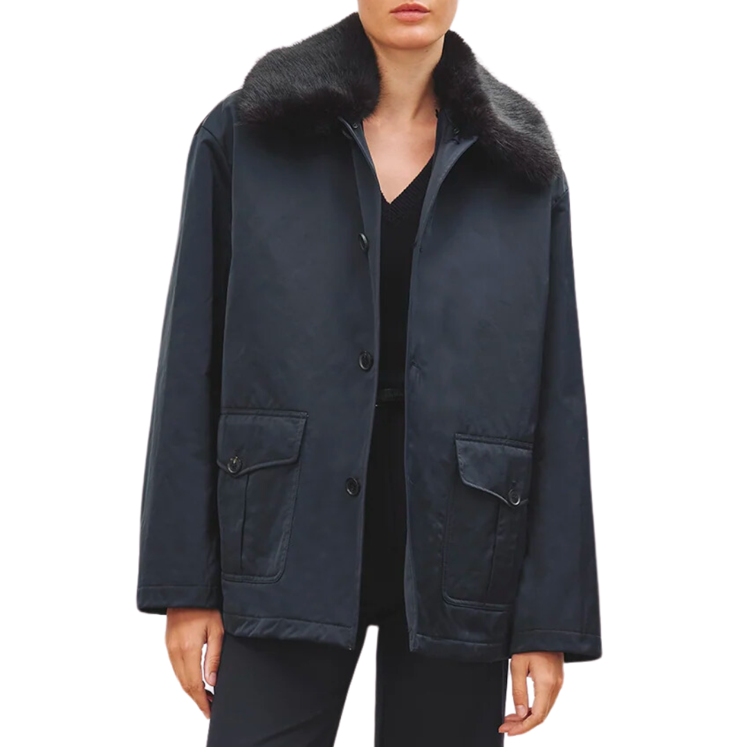 Blaise Parka in Dark Navy/Black