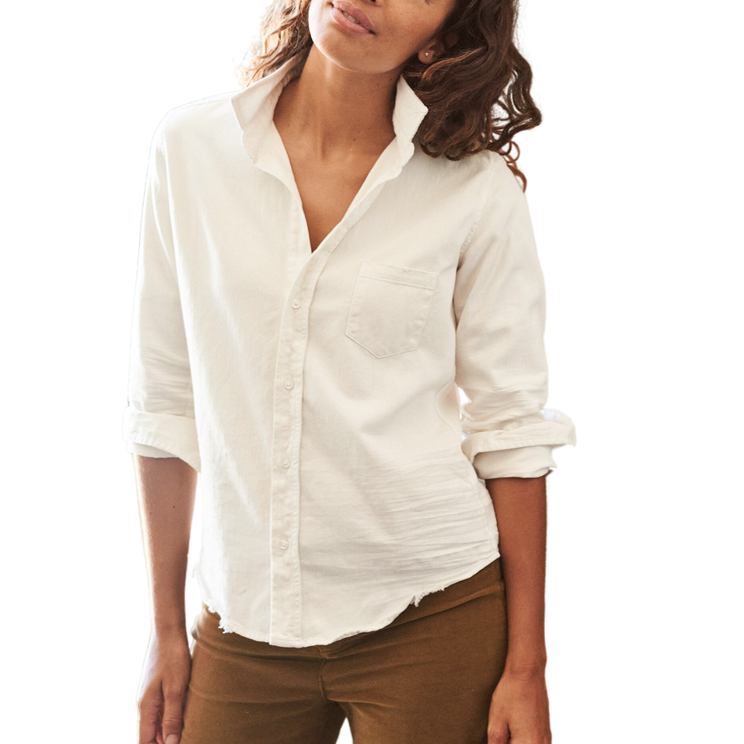 Barry in Italian Cotton Denim Vintage White