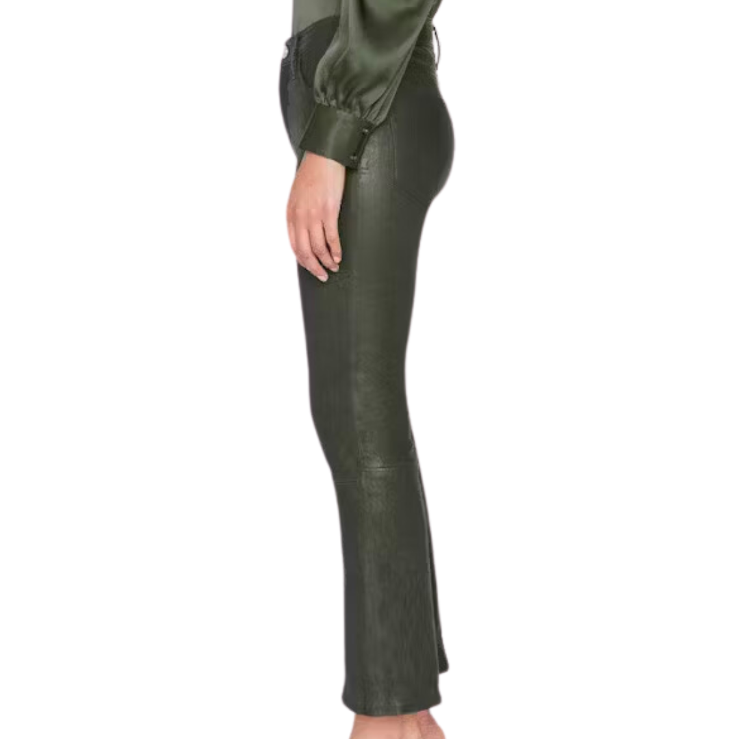 Leather Le Crop Mini Boot in Surplus