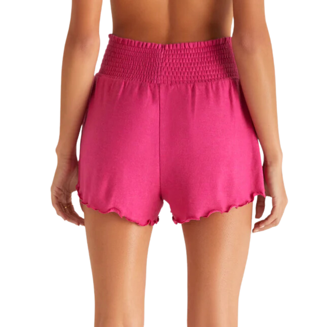 Dawn Smocked Short in Fiesta Fuchsia