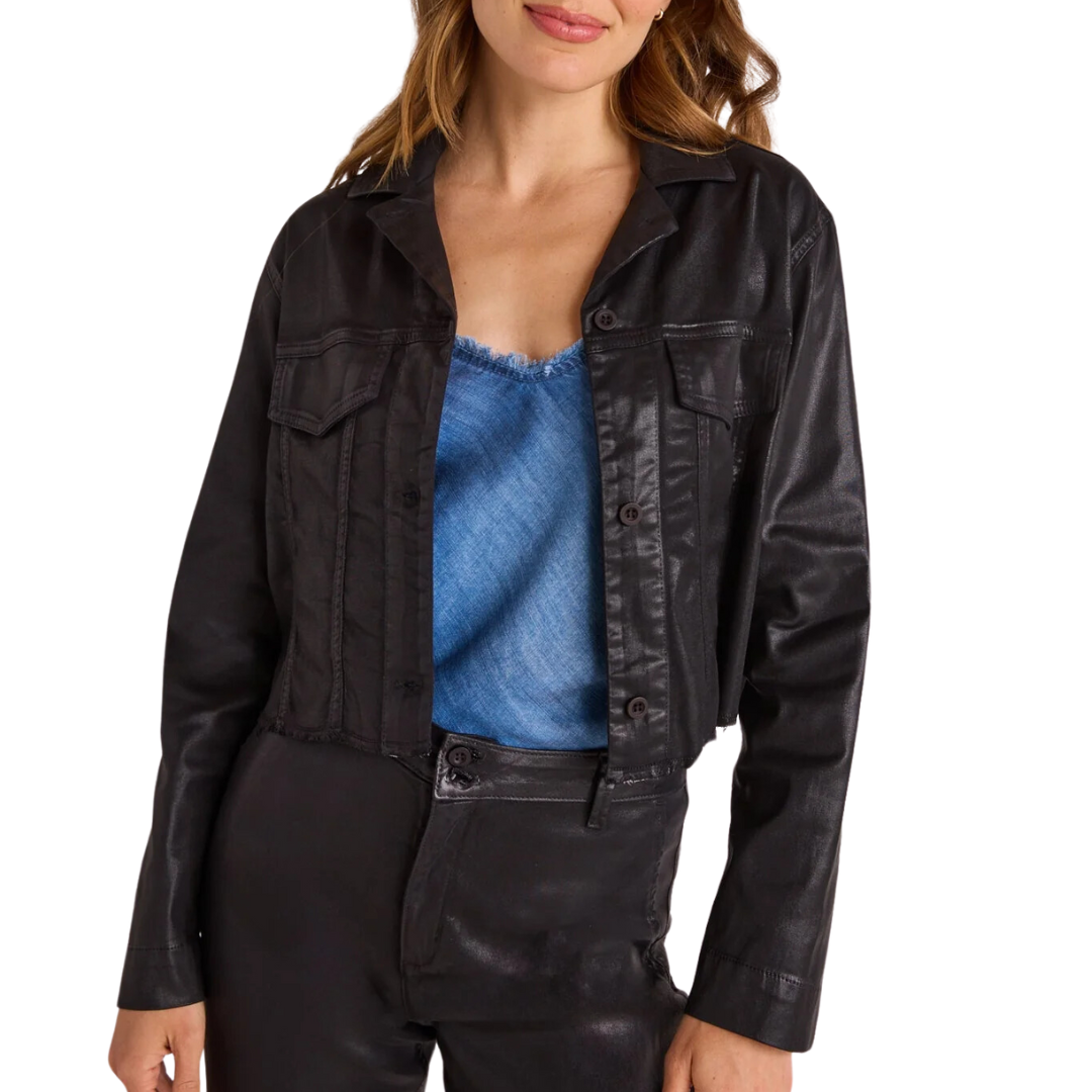 Billie Cropped Jacket in Black