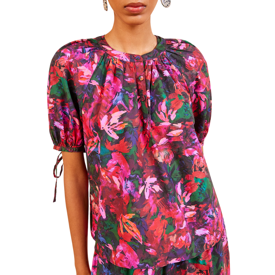 Vienne Blouse in Hibiscus
