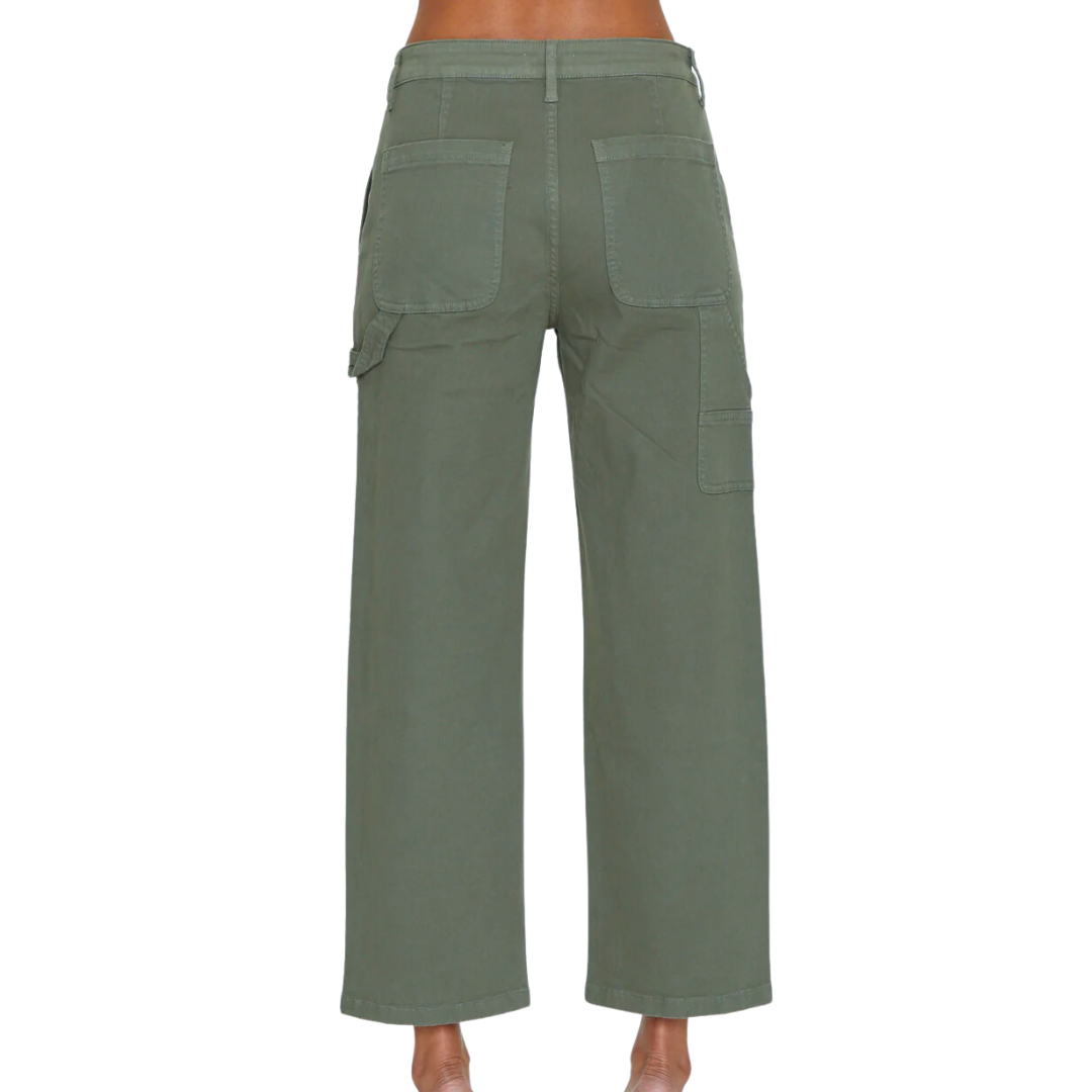Aston Straight Leg Utility Pant in Wild Fern