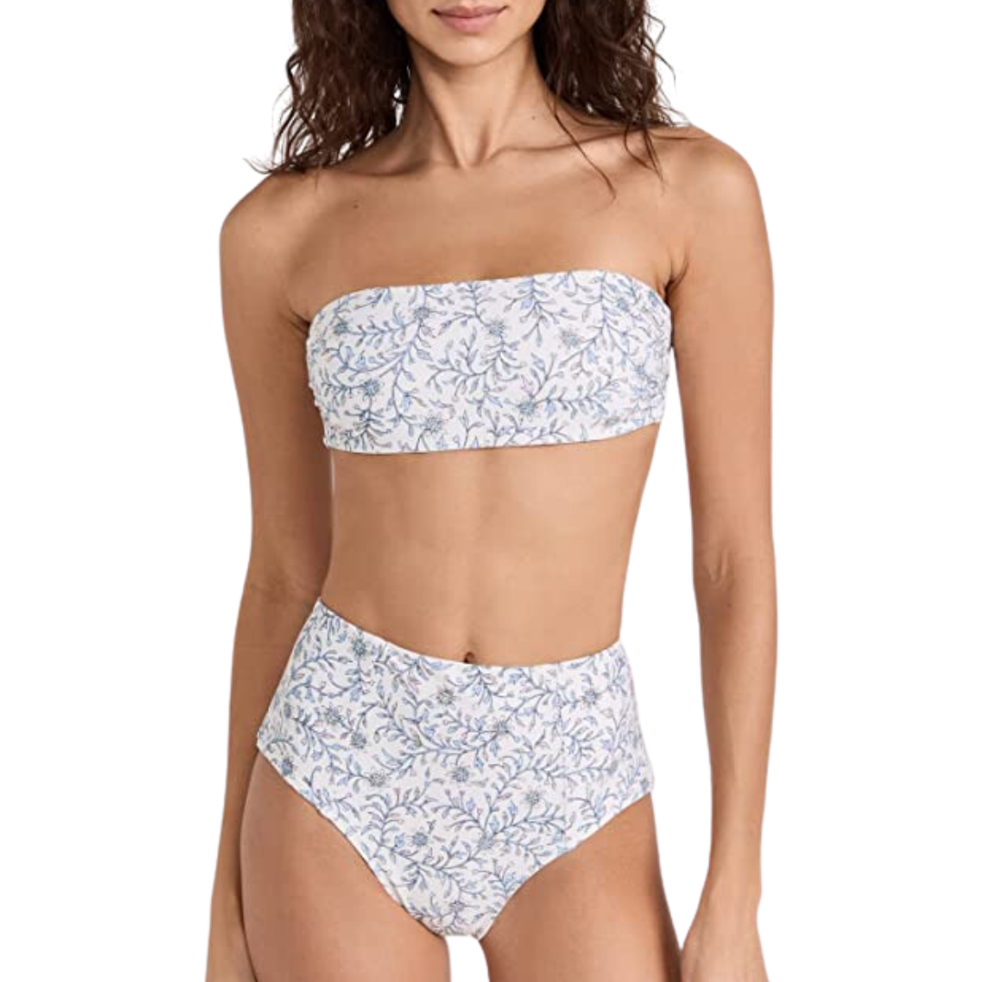 Serena Bikini Bottom in White Blossom