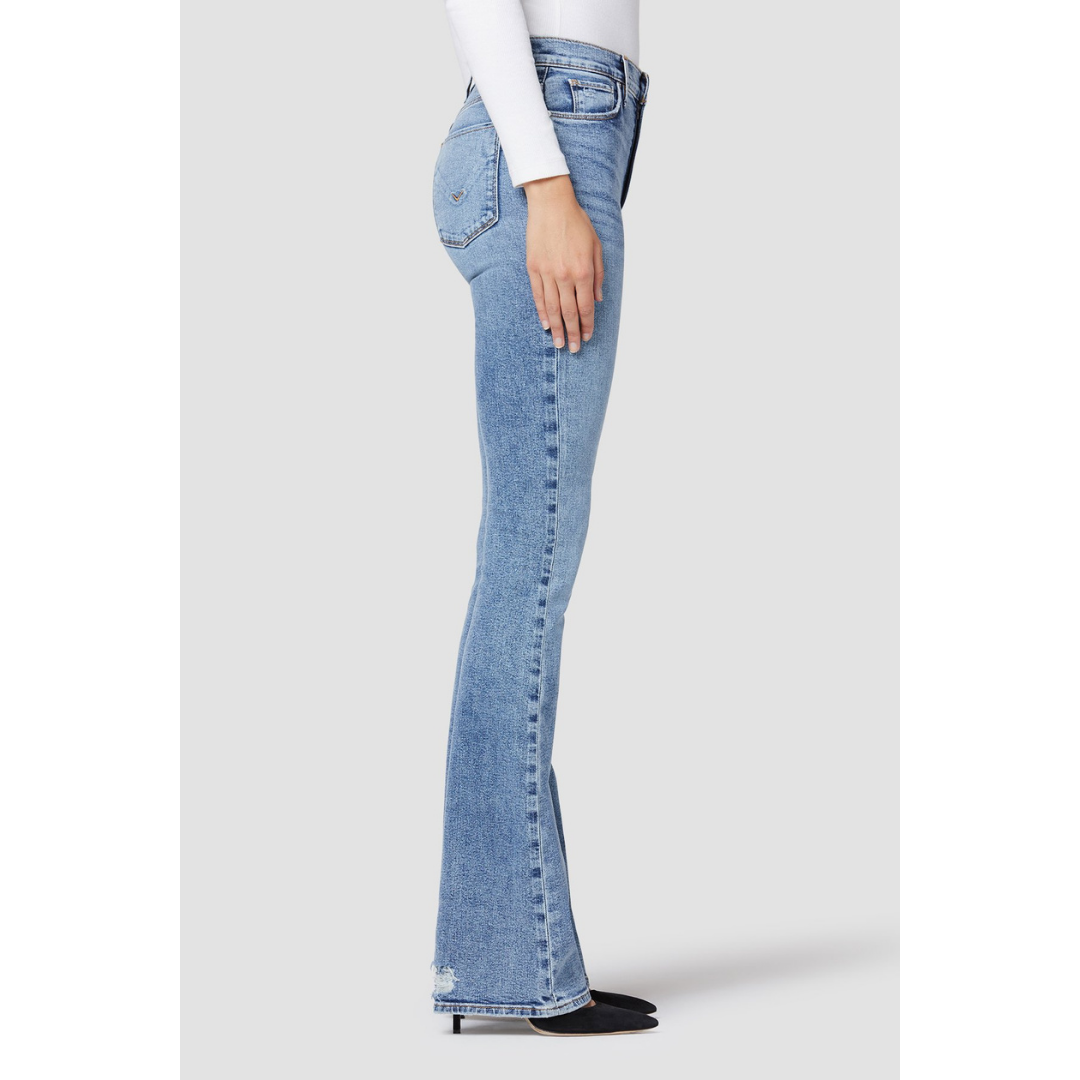 Barbara High-Rise Flare Jean in Pure Shore