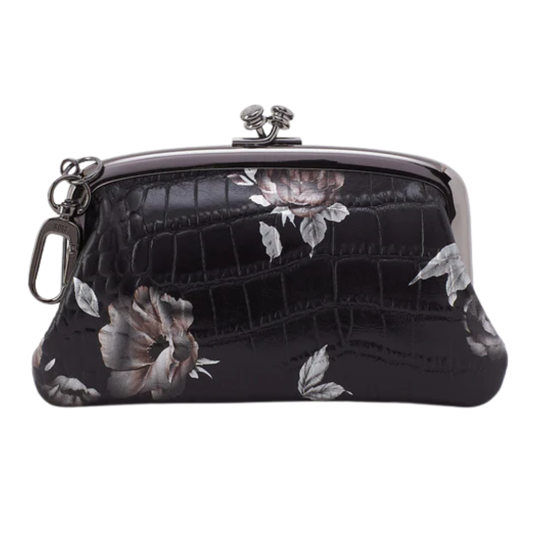 Cheer Frame Pouch in Rose Croco Print