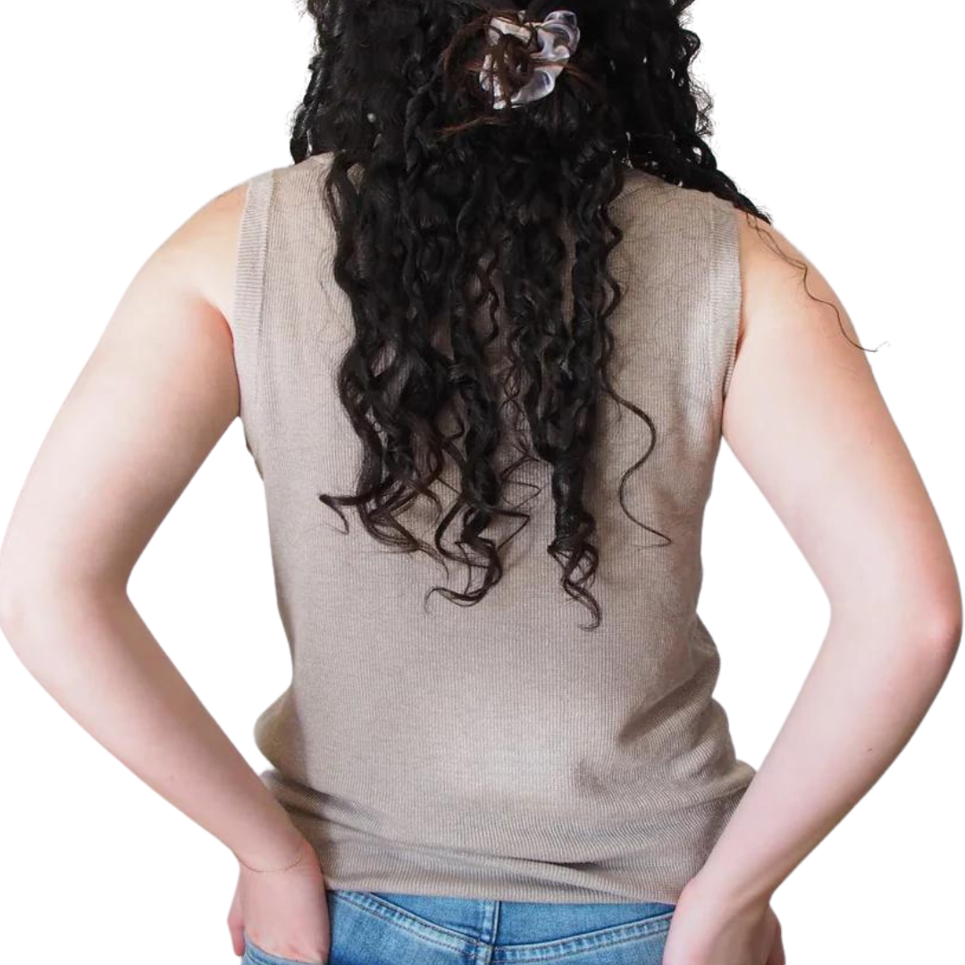 Rib Tank in Flax