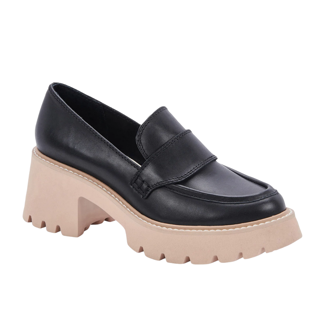 Halona Loafers in Black Leather