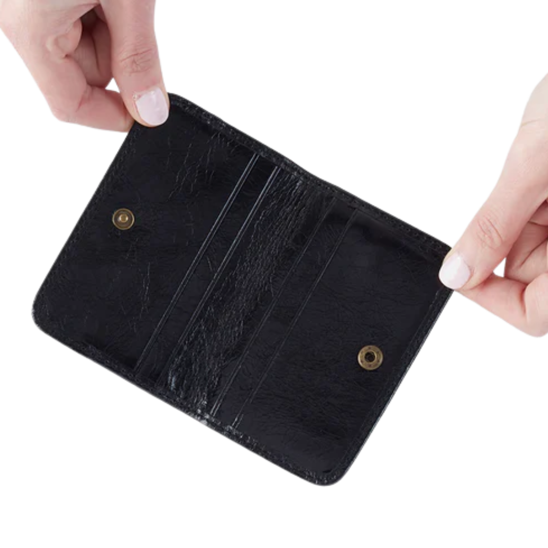 Jill Mini Card Case in Black