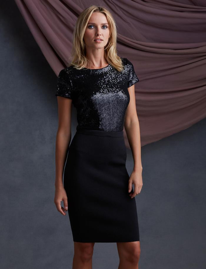 Hutton Sweater Knit Pencil Skirt