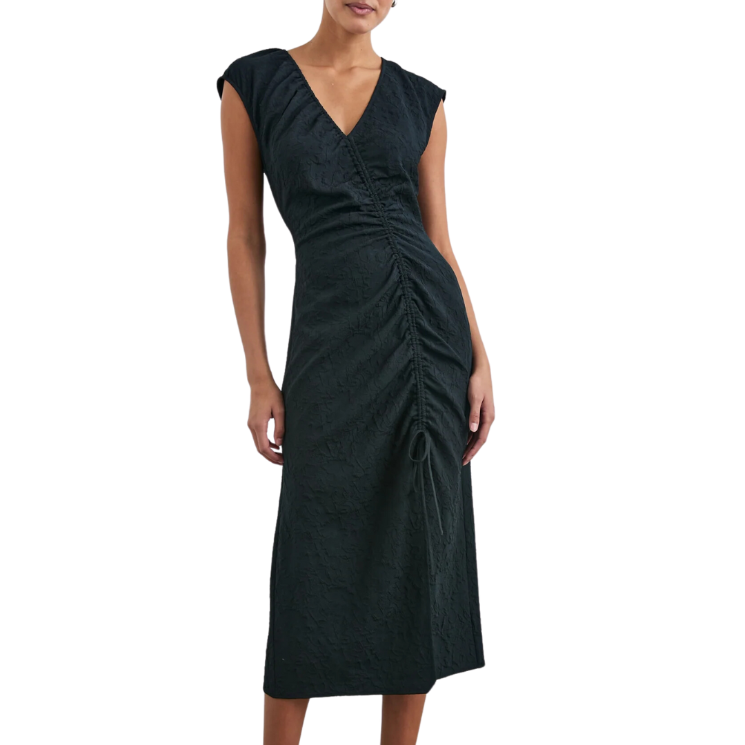 Auren Dress in Black Jacquard