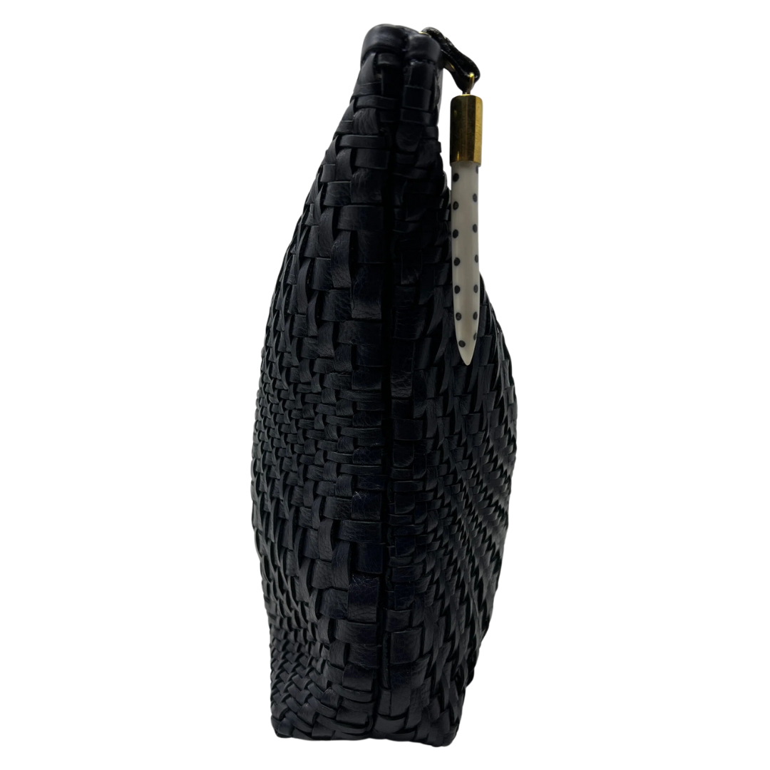 Vari Weave Clutch in Navy
