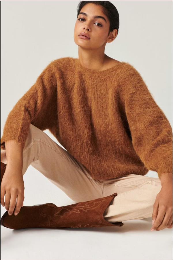Pull Fill Jumper in Marron