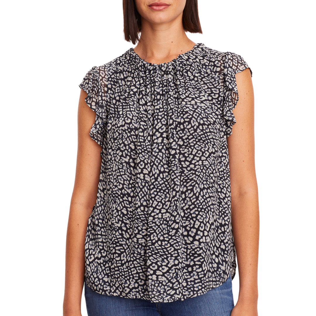 Adara Viscose Georgette Top in Animal