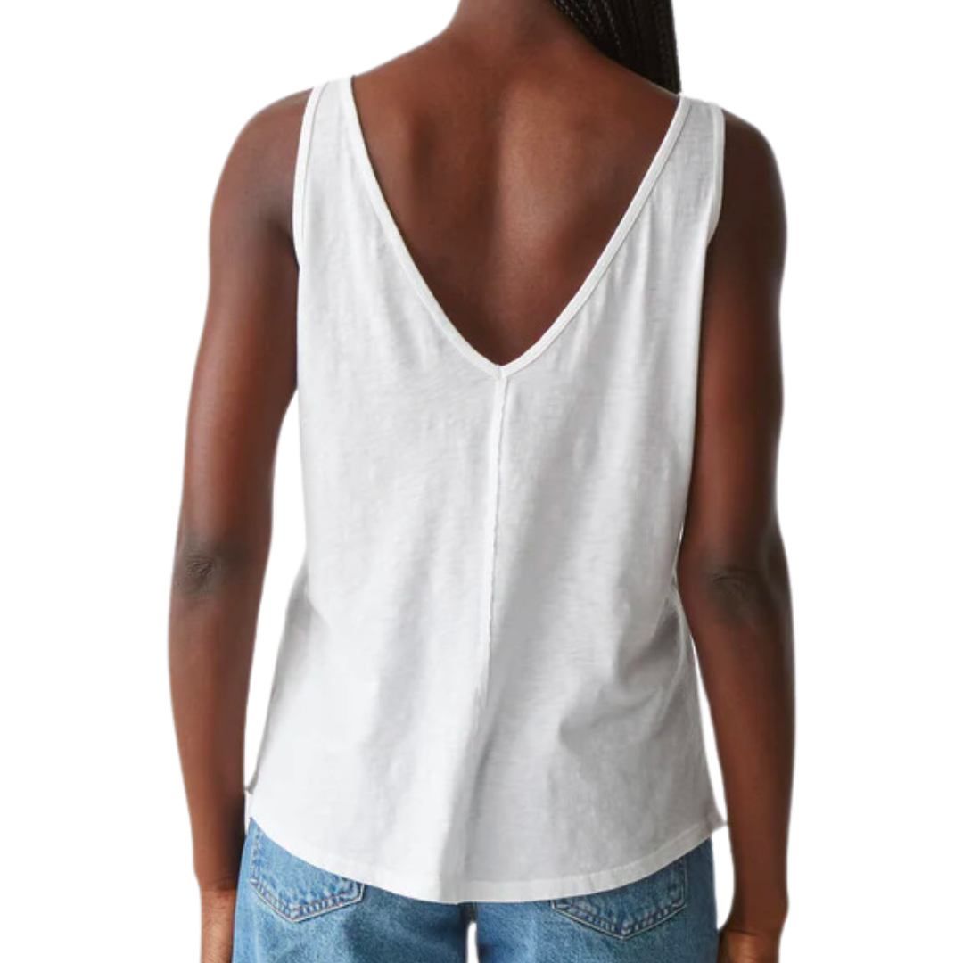 Scarlett V-Neck Tank in White