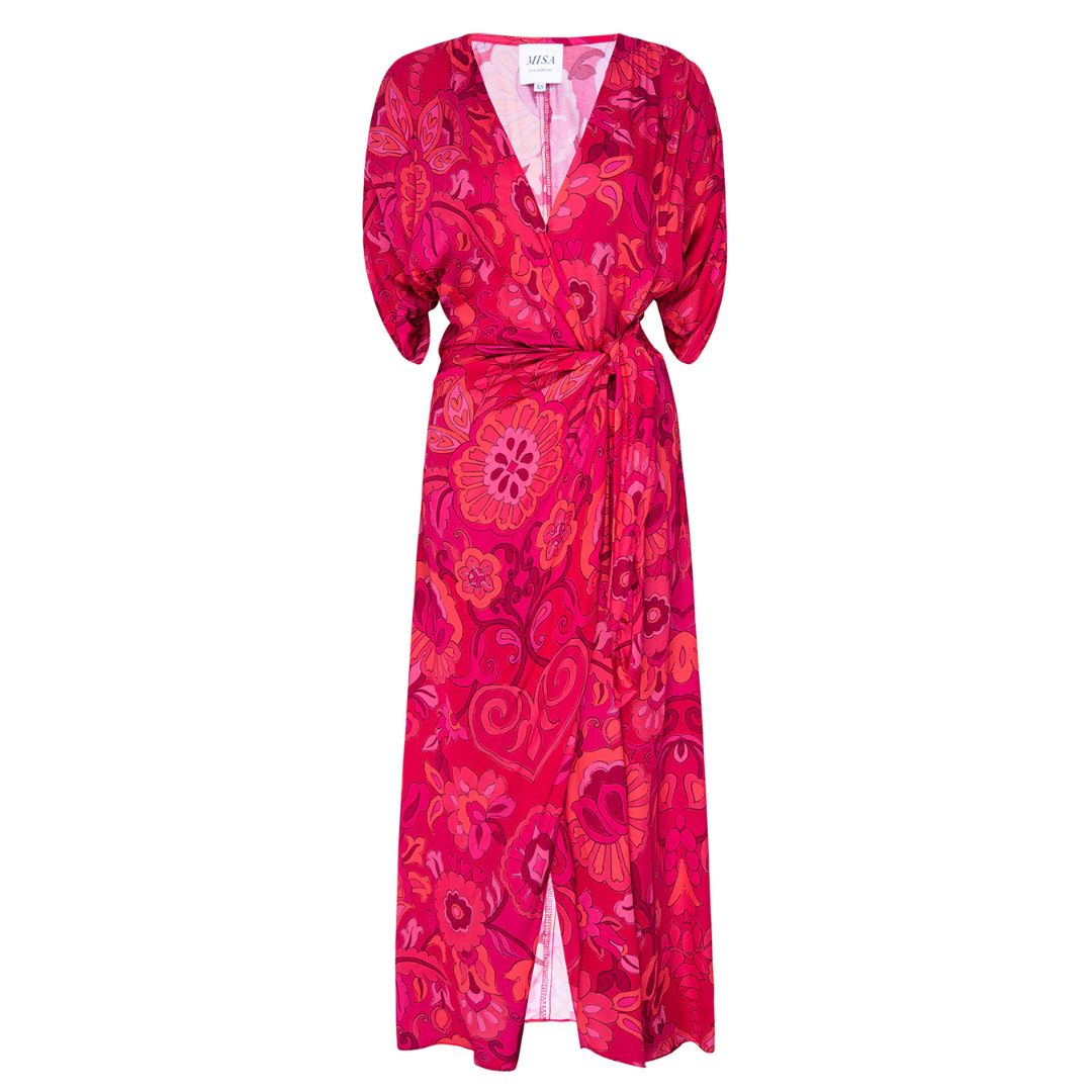 Francesca Dress in Flora Corsica Fuchsia