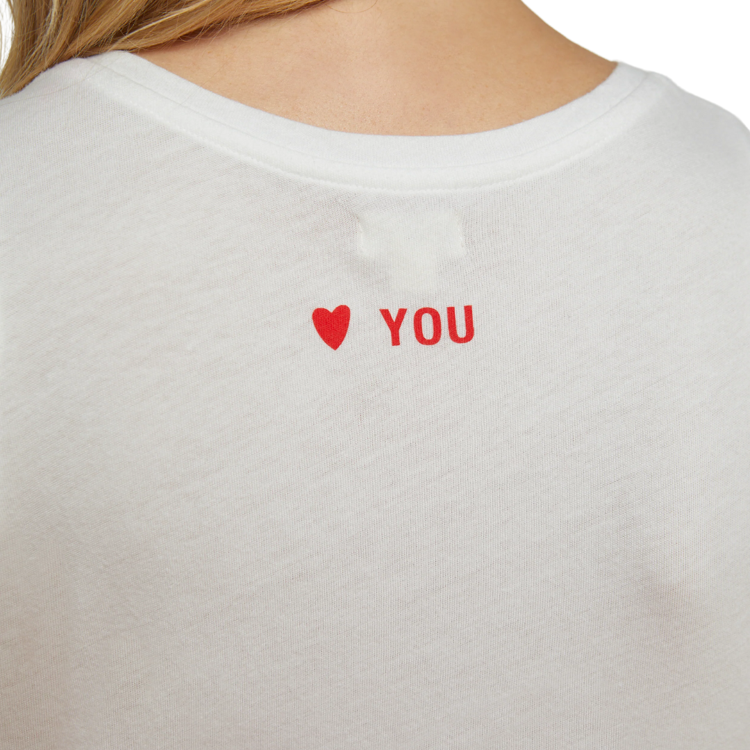 Mikaela Cotton Tank in Love You White